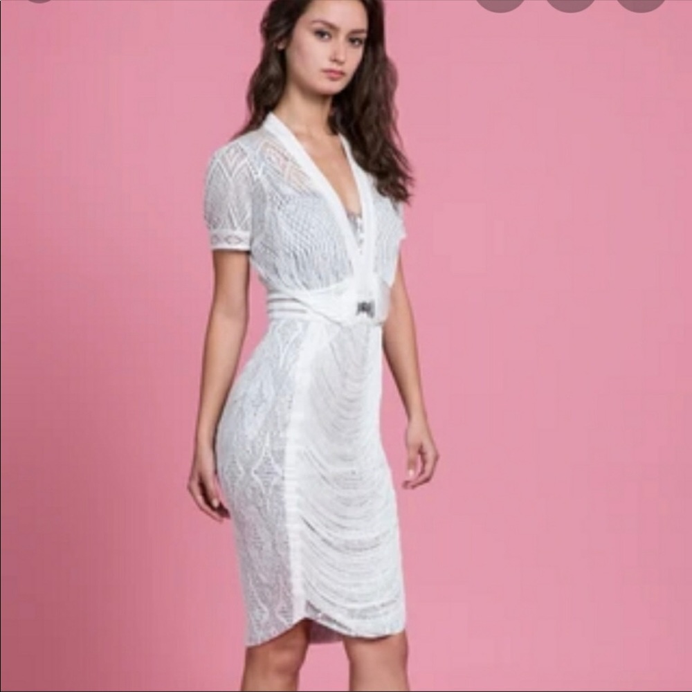 Byron Lars Fringed draped dress
